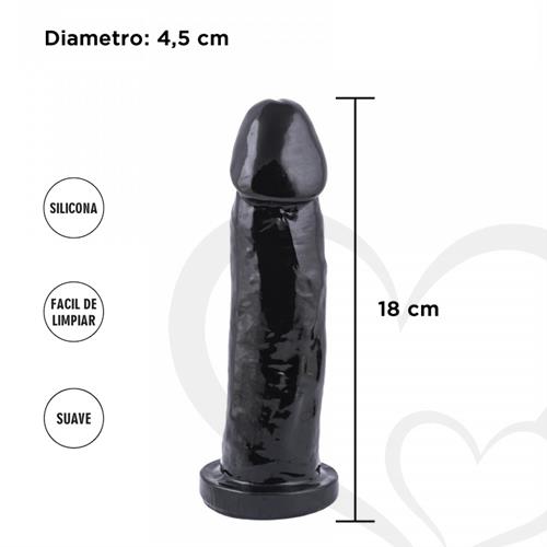 Dildo macizo super negro