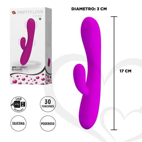 Masajeador de punto G y clitoris con carga USB