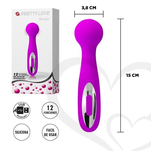 Estimulador vaginal con carga USB y 12 funciones de vibracion